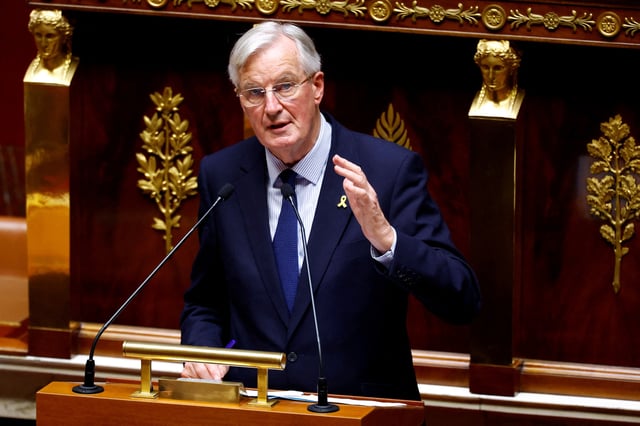 Le premier ministre Michel Barnier à l’Assemblée nationale.