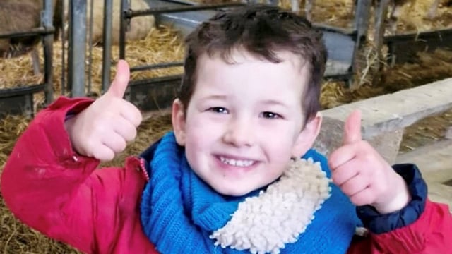 Maldwyn Evans had been playing with the roller on his own when his mother, who was in the kitchen, heard a thud and ran outside