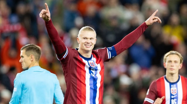Haaland’s two goals against Slovenia made him Norway’s record goalscorer
