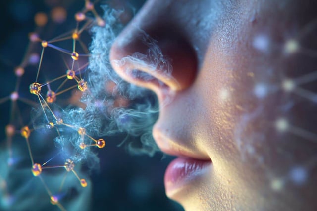 Participants’ ability to distinguish the odors improved with longer delays between the compounds and did not depend on knowing the correct order. Credit: Neuroscience News