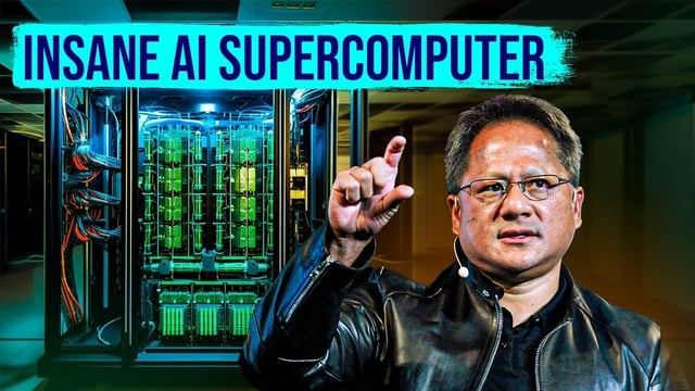 An image about NVIDIA CEO Jensen Huang talks about Elon Musk building world's largest supercomputer