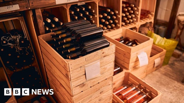 Crates of wine