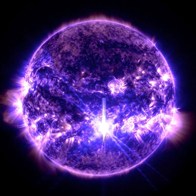 The Sun emitted its largest flare of Solar Cycle 25 on Oct. 3, 2024. NASA classified it as X9.0, where X is the strongest class, and the higher the number, the more powerful the flare. Credit: NASA/SDO