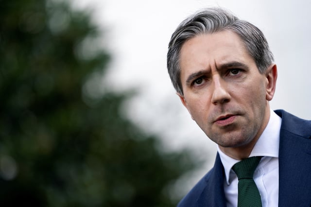 Irish Taoiseach (Prime Minister) Simon Harris looks on after meeting with U.S. President Joe Biden at the White House in Washington, U.S., October 9, 2024. REUTERS/Nathan Howard/File Photo