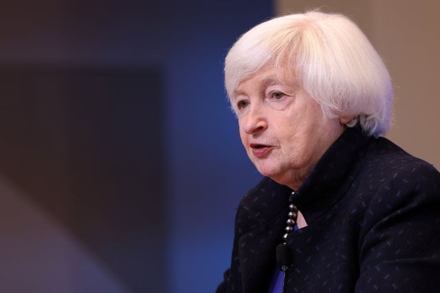 Treasury Secretary Janet Yellen speaks at the Council on Foreign Relations in New York City, U.S., October 17, 2024.  REUTERS/Andrew Kelly/File Photo