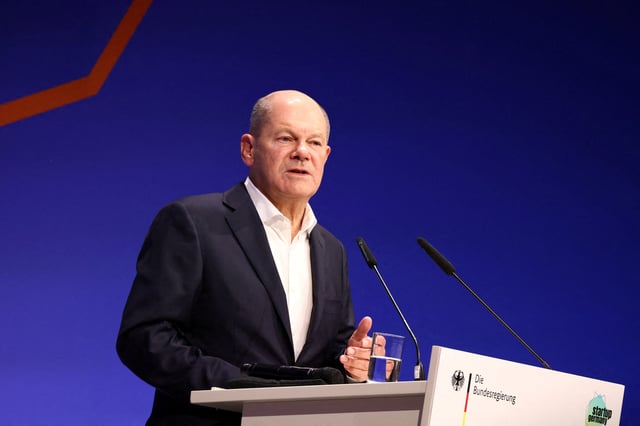 German Chancellor Olaf Scholz attends Startup Germany Summit, in Berlin, Germany, September 17, 2024. REUTERS/Liesa Johannssen/File Photo