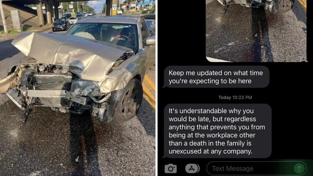 The manager claimed that only death of a family member can excuse an employee for skipping work.
