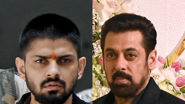 Gangster Lawrence Bishnoi and Bollywood actor Salman Khan.