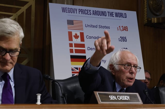 Senate Health, Education, Labor, and Pensions Committee Chairman Bernie Sanders (I-VT) delivers opening remarks during a hearing about drug pricing on Sep. 24.