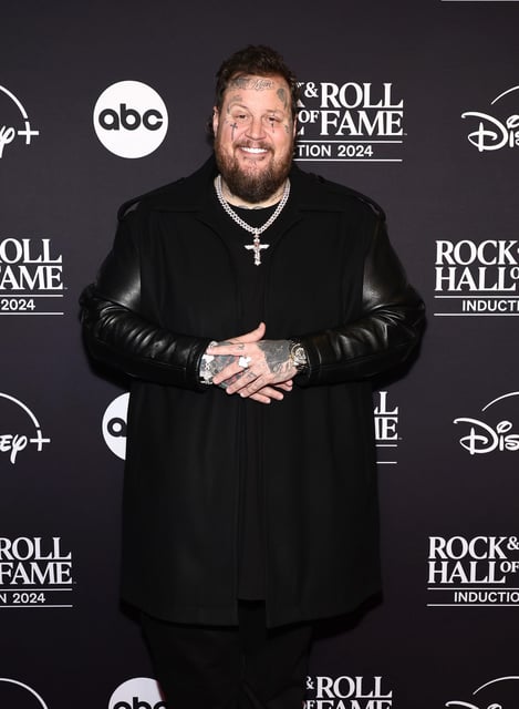Jelly Roll, pictured attending the 2024 Rock & Roll Hall of Fame induction ceremony, is opening up about his 100-pound weight loss.