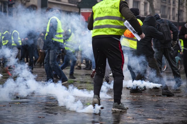 Manuel Coisne participait à une manifestation autorisée des «gilets jaunes» le 16 novembre 2019 place d'Italie à Paris.