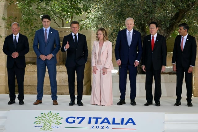 Leaders of the Group of Seven wealthy democracies said they 'have reached a consensus on how to deliver' the loans of approximately $50 billion to Kyiv, with an aim to start disbursing funds by the end of this year