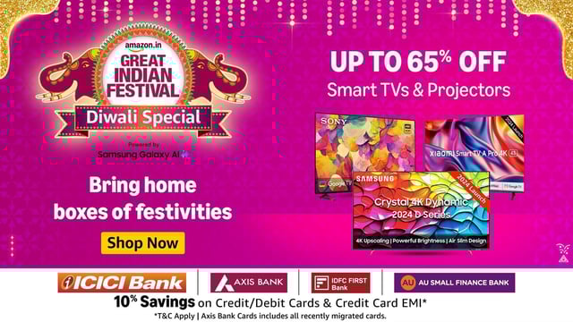 Looking for a TV within a specific budget? Find it easily during the Amazon Great Indian Festival.