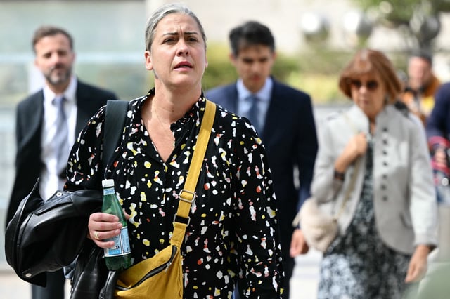 Caroline Darian, au palais de justice d'Avignon lors du procès de Dominique Pelicot. 