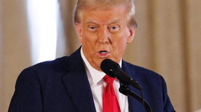 Republican presidential nominee former President Donald Trump speaks about his campaign during a news conference on Tuesday, Oct. 29, 2024, at his Mar-a-Lago estate in Palm Beach, Fla.