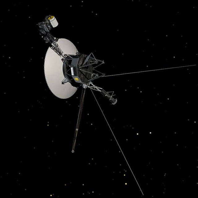Artist's concept of a Voyager spacecraft in deep space. Voyager 1 is currently 15 billion miles from Earth.