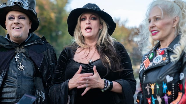 Stormy Daniels in the magic circle on Thursday