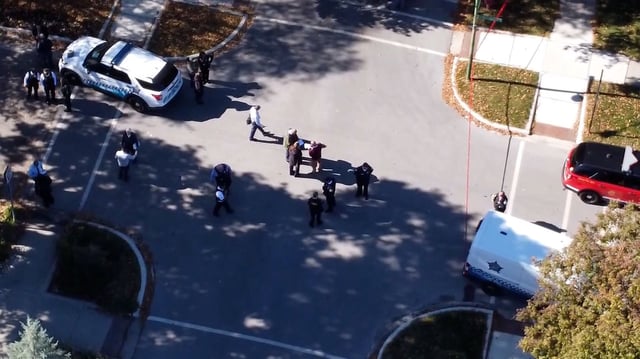 Chicago police investigate the shooting of a 39-year-old man who was walking to a synagogue on October 26.
