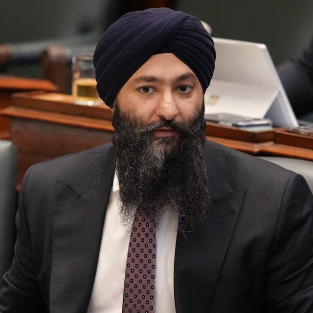 Ontario's Minister of Transportation Prabmeet Sarkaria attend Question Period at the Ontario Legislature in Toronto, Tuesday, Nov. 28, 2023. THE CANADIAN PRESS/Chris Young