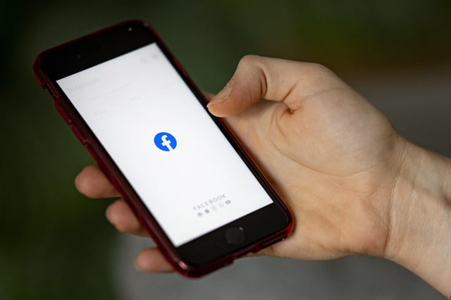 Facebook on a phone