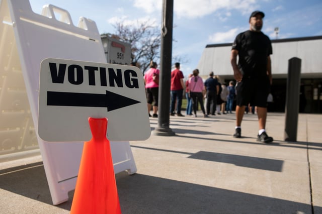 Fairfield county residents showed up to cast their votes early for the 2024 election at the Fairfield County Board of Elections on October 30, 2024, in Lancaster, Ohio.