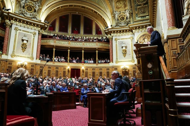 Le Premier ministre, Michel Barnier, au Sénat, le 2 octobre.