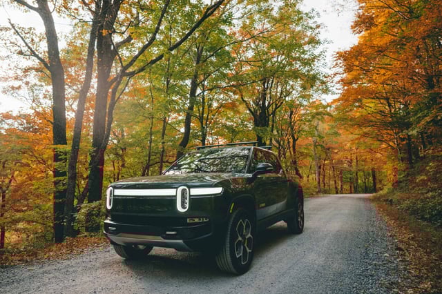 rivian vehicle on road