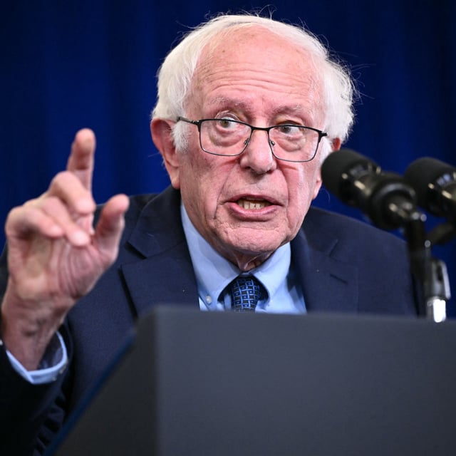 US Senator Bernie Sanders, Independent of Vermont, speaks at an event where President Joe Biden will address prescription drug costs in Concord, New Hampshire, on October 22, 2024.Following the outcome of the 2024 election, Sanders explained on Sunday what Donald Trump did that worked with voters.