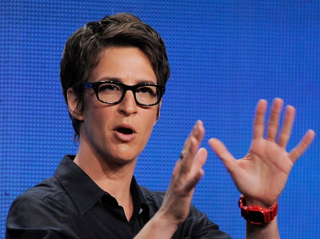 Rachel Maddow, host of "The Rachel Maddow Show" on MSNBC, takes part in a panel discussion at the NBC Universal summer press tour, Tuesday, Aug. 2, 2011, in Beverly Hills, Calif. (AP Photo/Chris Pizzello)