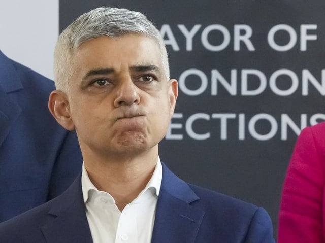 Labour's Sadiq Khan is re-elected as the Mayor of London, at City Hall, London as Conservative party candidate Susan Hall looks on. Picture date: Saturday May 4, 2024. (Photo by Jeff Moore/PA Images via Getty Images)