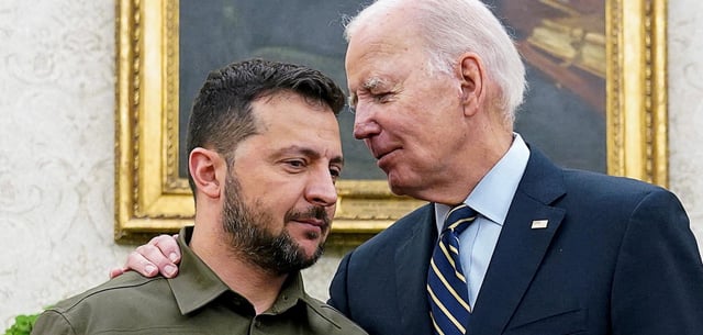 Wolodymyr Selenskyj 2023 zu Besuch bei Joe Biden im Oval Office