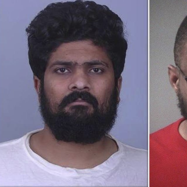This combination image shows left to right; undated photo released by the Sherburne County Sheriff’s Office shows Harshkumar Patel in Elk River, Minn., and undated photo released by the U.S. Immigration and Customs Enforcement shows Steve Shand. THE CANADIAN PRESS/AP Photo