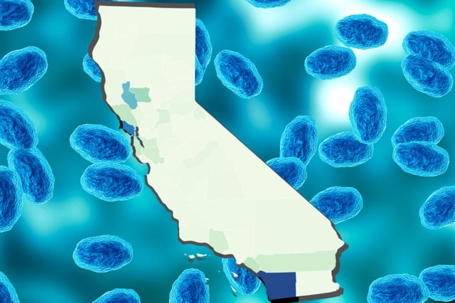 California Map Whooping Cough
