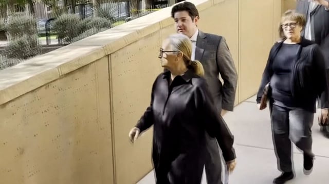 Elizabeth Gutfahr, foreground, is pictured in Tucson, Arizona, on November 21.