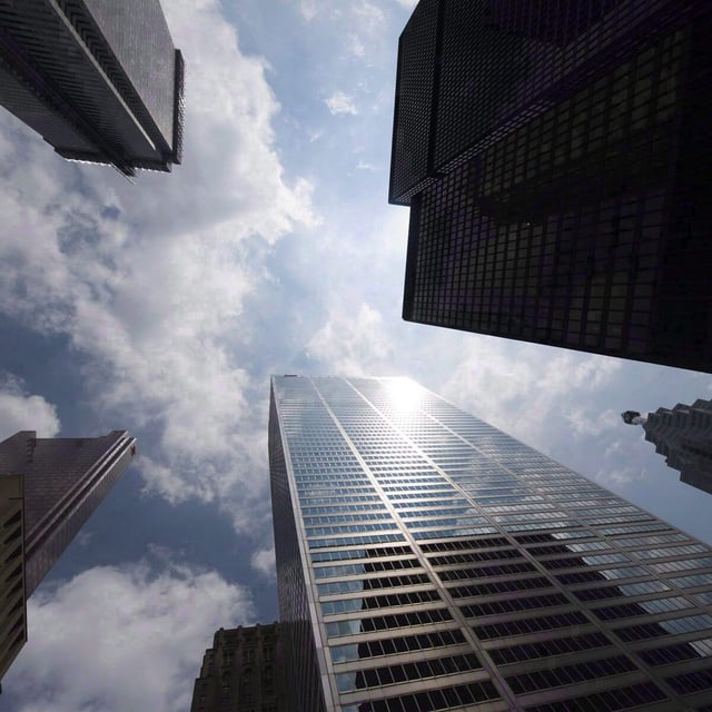 Bank towers are shown from Bay Street in Toronto's financial district, on Wednesday, June 16, 2010.THE CANADIAN PRESS/Adrien Veczan