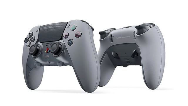 The DualSense Edge wireless controller also comes in a grey finish as part of the 30th anniversary range