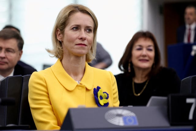  La vice-présidente désignée de la Commission européenne et haute représentante désignée pour les affaires étrangères et la politique de sécurité Kaja Kallas, le 27 novembre 2024. 