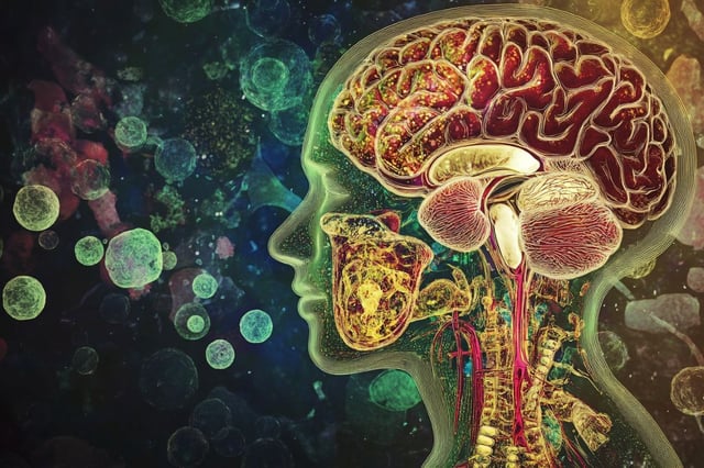 Microbes supporting the production of more metabolic energy could be key to the evolution of large brains. Credit: Neuroscience News