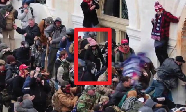 Rachel Powell at the United States Capitol on Jan 6, 2021.