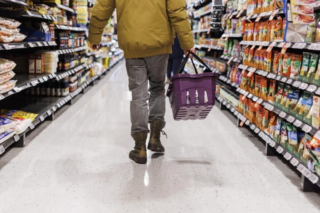  A customer browses an aisle at a grocery store In Toronto on Friday, Feb. 2, 2024.
