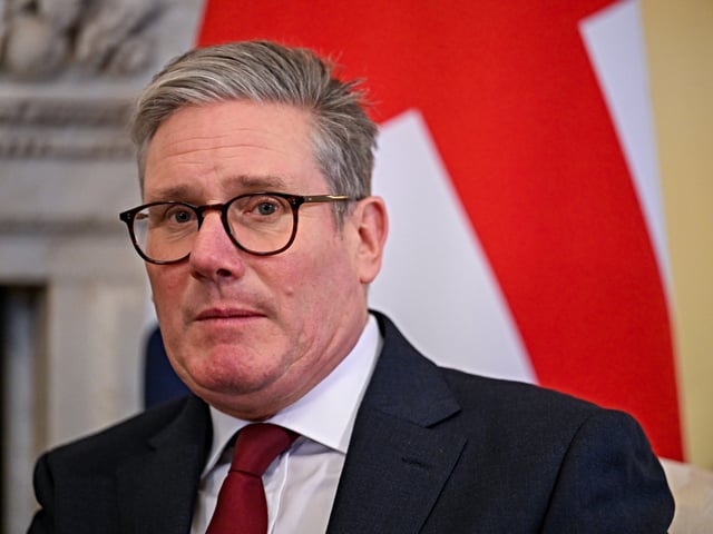 Keir Starmer, UK prime minister, at a meeting with Antonio Costa, president of European Council, in Downing Street in London, UK, on Thursday, Dec. 12, 2024. The UK is considering participating in a €1.5 billion ($1.6 billion) fund being set up by the European Union to bolster the regional defense industry, people familiar with the matter said. Photographer: Chris J. Ratcliffe/Bloomberg