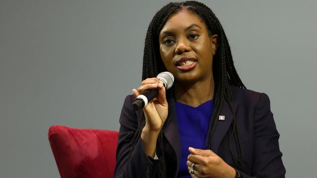 Kemi Badenoch was speaking at an event organised by the people behind the farmers’ rallies in London, who oppose the inheritance tax changes in Rachel Reeves’ budget