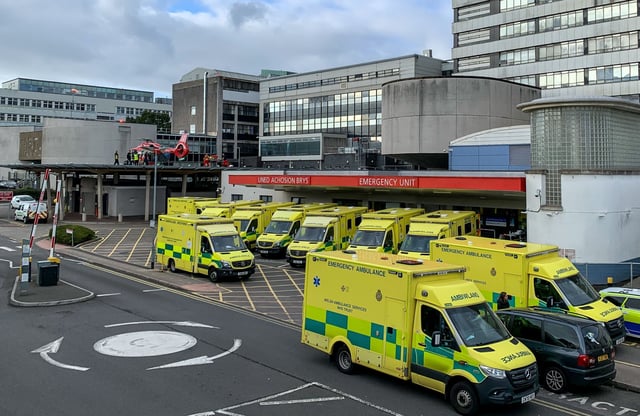 More than half of the Trust’s ambulance vehicles were waiting to handover patients outside hospitals (Photo: Huw Fairclough/Getty Images)