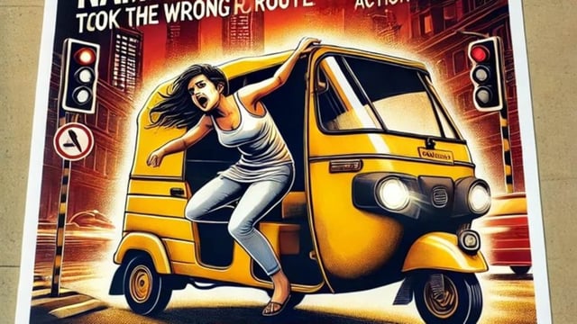 Despite the woman's repeated pleas for him to stop, the driver ignored her.