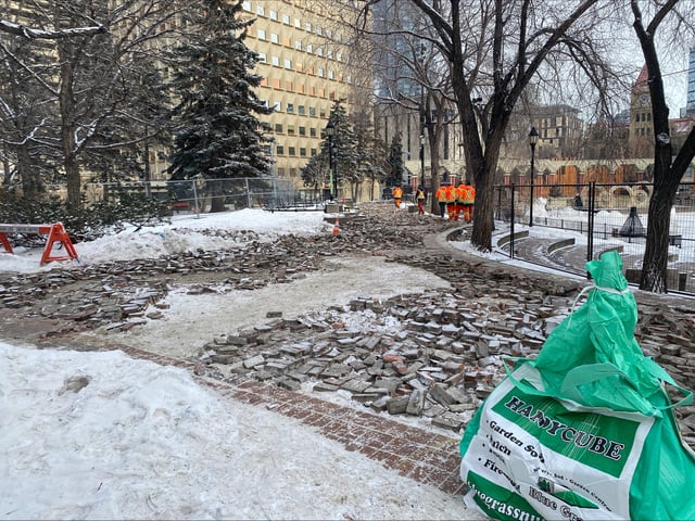 Work has already begun on trying to recover thousands of specially engraved bricks from Calgary's Olympic Plaza after the city said more than 5,000 people applied to recover their bricks before the plaza is demolished. 