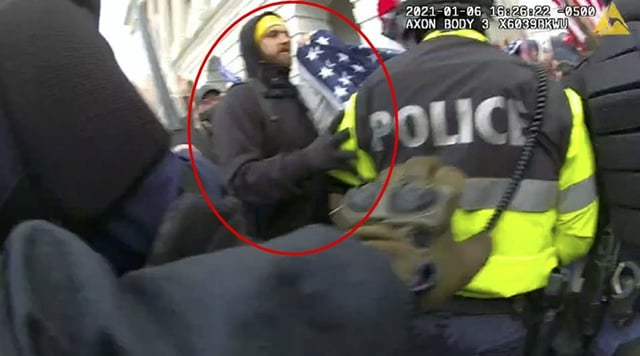 Frank Peter Molinari Giorgi Jr., 36, of San Francisco, California, is charged in a criminal complaint filed in the District of Columbia with felony offenses of assaulting, resisting, or impeding certain officers and obstruction of law enforcement during a civil disorder.