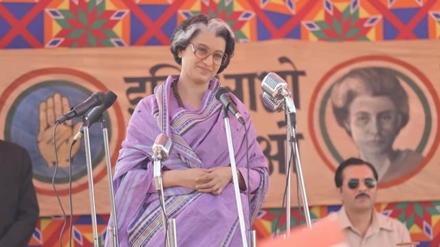 Kangana Ranaut in a still from Emergency.