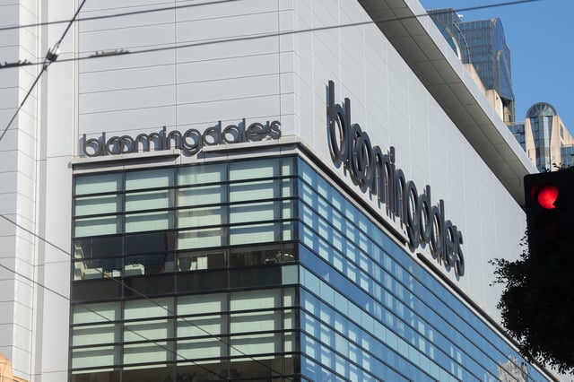 An exterior view of Bloomingdale’s at the San Francisco Centre on Jan. 21, 2025. 