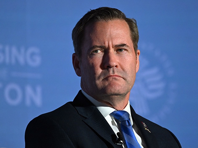 Incoming National Security Advisor Mike Waltz looks on during an event entitled "Passing the Baton: Strategies for Success" at the US Institute of Peace in Washington, DC, on Janauary 14, 2025. (Photo by ANDREW CABALLERO-REYNOLDS / AFP) (Photo by ANDREW CABALLERO-REYNOLDS/AFP via Getty Images)