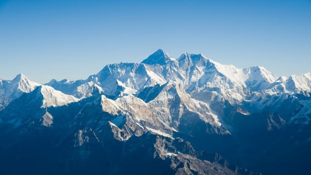 The summit of Mount Everest is 8.8km above the Earth, while the mountains in the mantle can reach 1,000km
